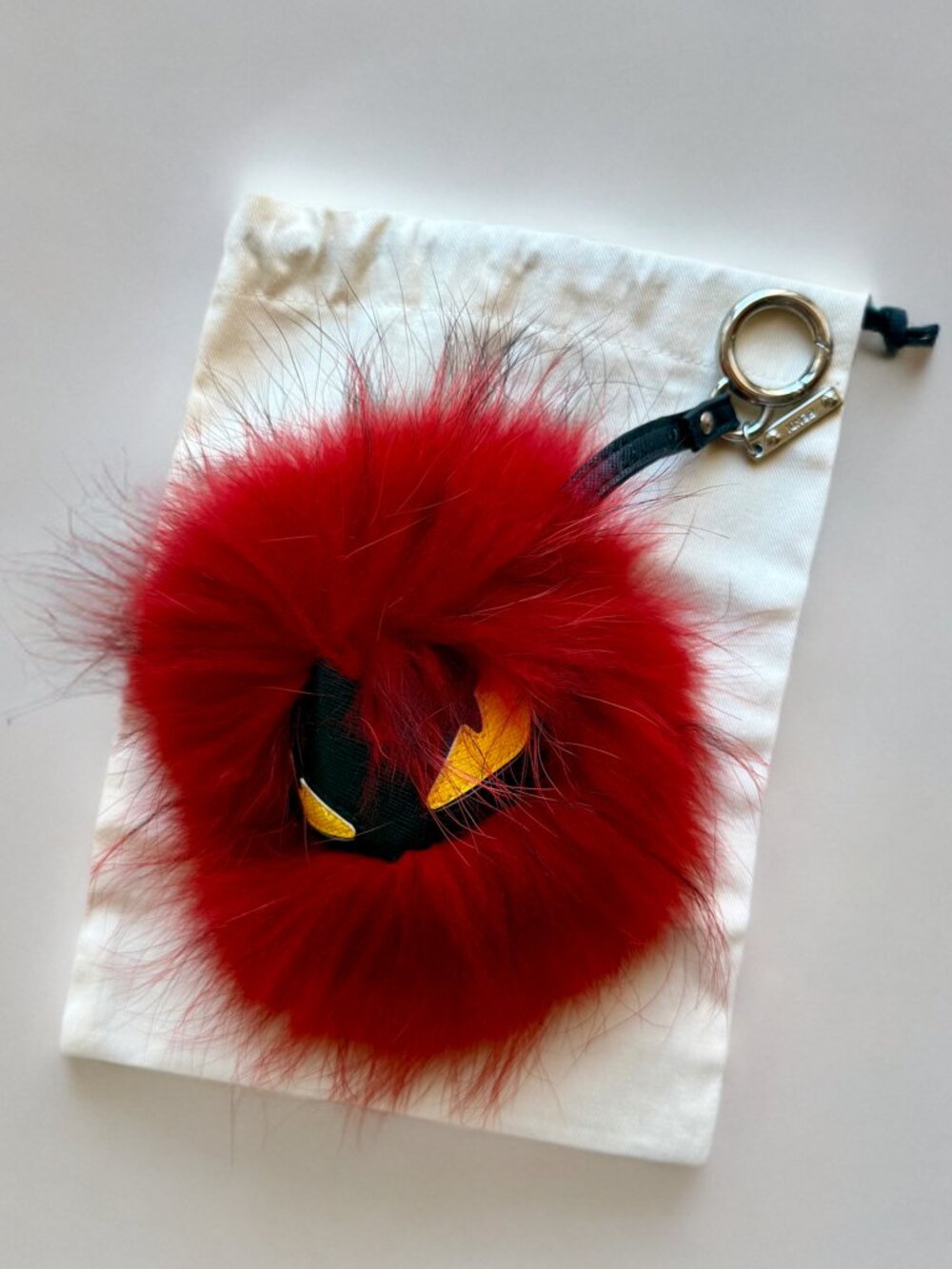 Fendi Red Fox Fur Monster Bag Charm